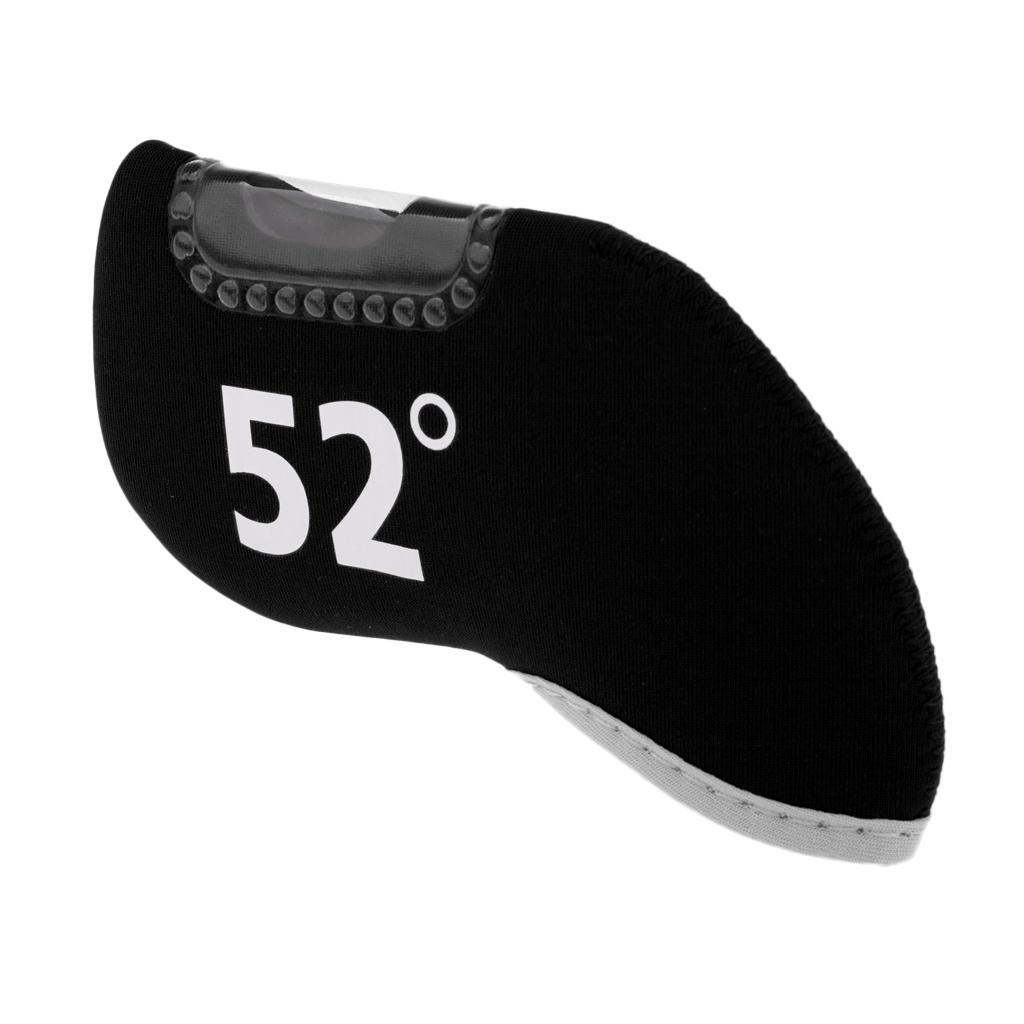 2-4pack Golf Club Iron Putter Headcover Head Cover Protector 52 Degree Black