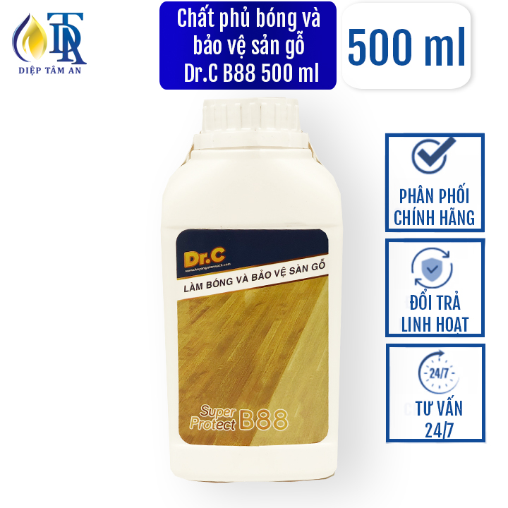 Dung Dịch Phủ Bóng Dr.C B88 500ml, Phục Hồi Độ Bóng,Đồ Nội Thất, Sàn Gỗ,Tạo Lớp Bảo Vệ Sàn, Chống Trơn Trượt Sàn Gỗ