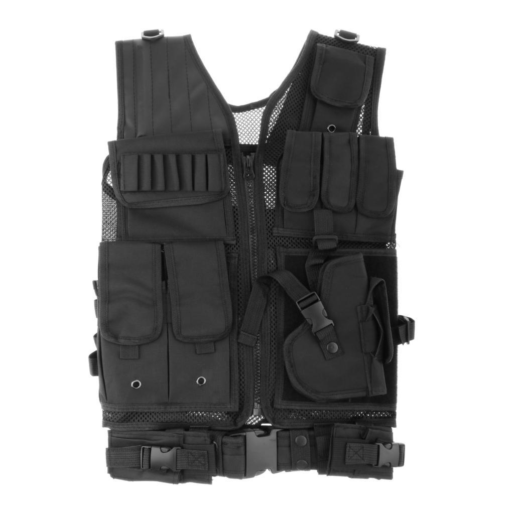 2xTactical Molle Vest Adjustable Military Combat Assault Training Vest
