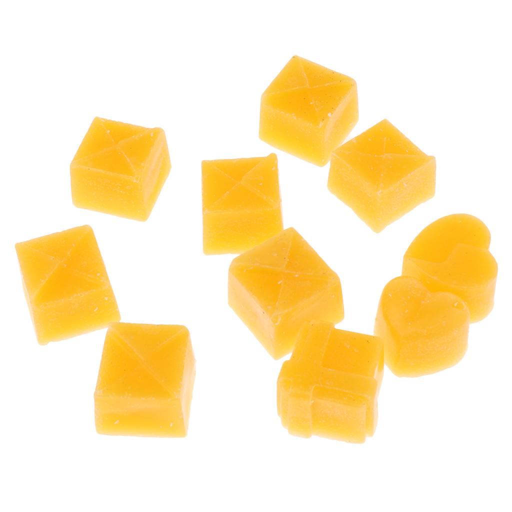 Pack of 10 Natural Beeswax for Crafts