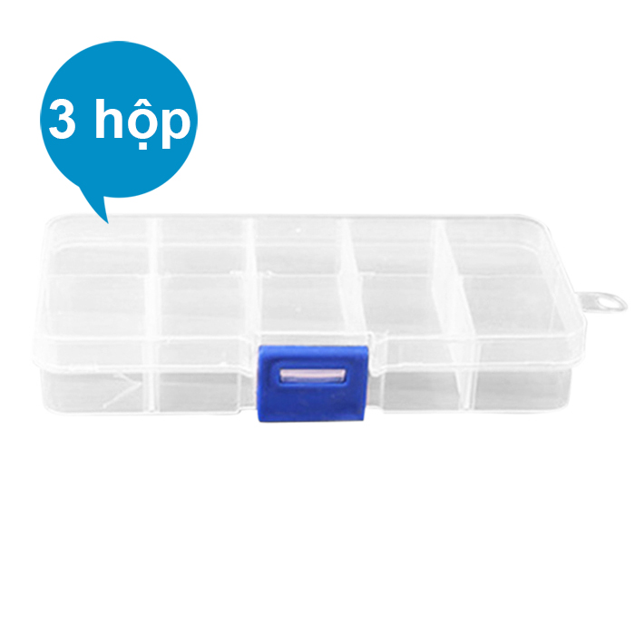Combo 3 Hộp Đựng Trang Sức Đựng Linh Kiện 10 Ngăn