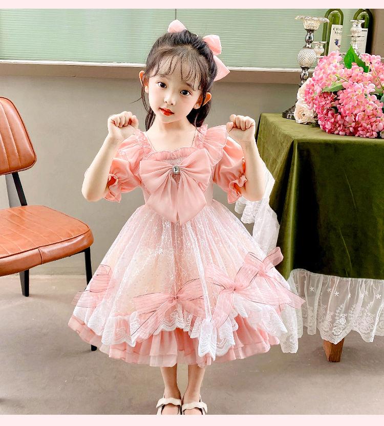 CHENGRUI Lolita cô gái công chúa váy trẻ em ăn mặc cô gái mùa hè váy trẻ em mùa hè váy pongee bé ăn mặc mùa hè