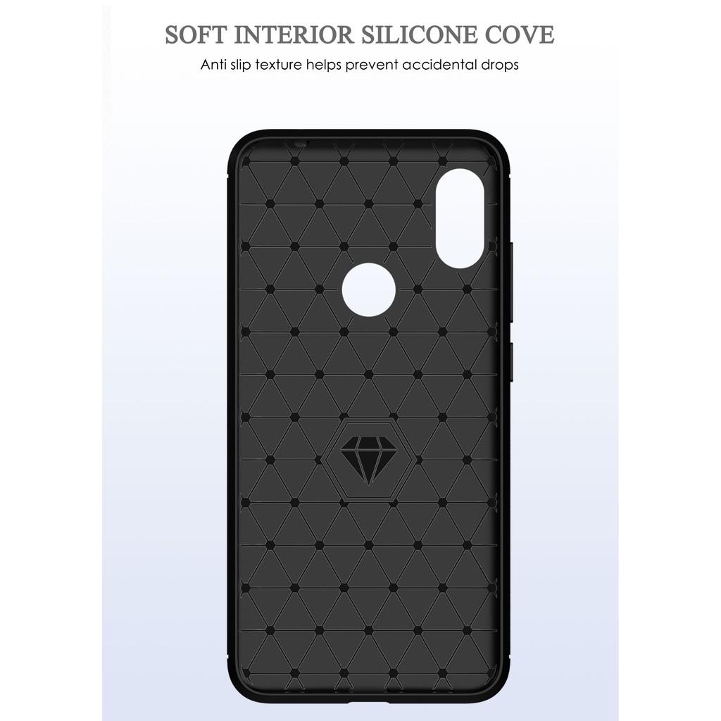 Ốp lưng cho Xiaomi Redmi Note 6 Pro dẻo Carbon phay xước chống sốc chống vân tay