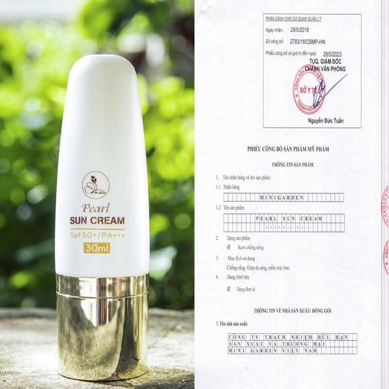 Kem Chống Nắng Mini graden Pearl Sun Cream SPF 50 PA+++  30ml