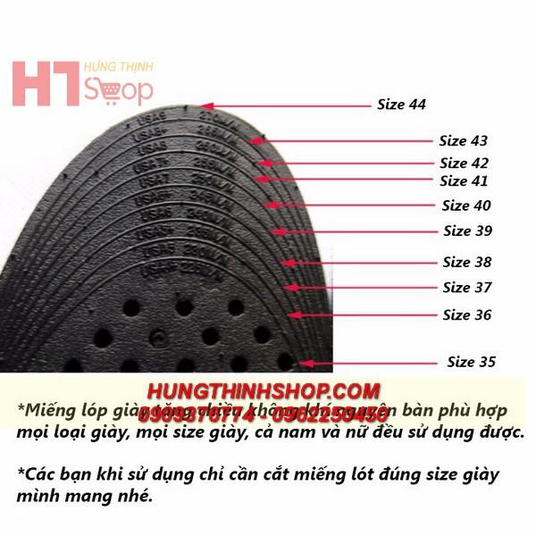 LÓT GIÀY TĂNG CHIỀU CAO CAO SU NGUYÊN BÀN 2 LỚP (5 CM)