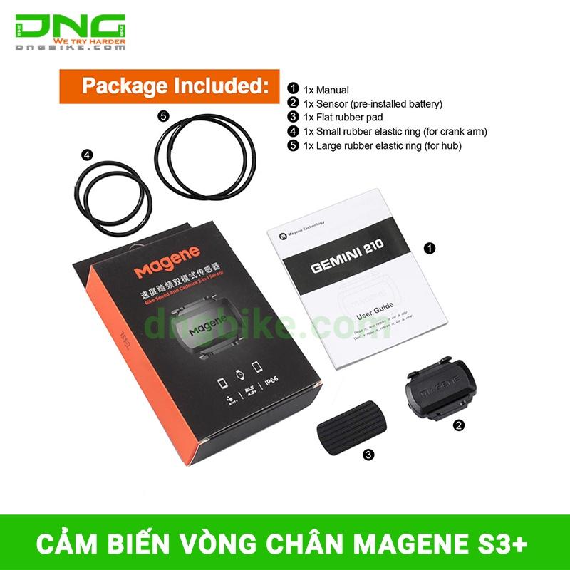 Cảm biến vòng chân Cadence/Speed MAGENE S3+, chống nước chống bụi IP66