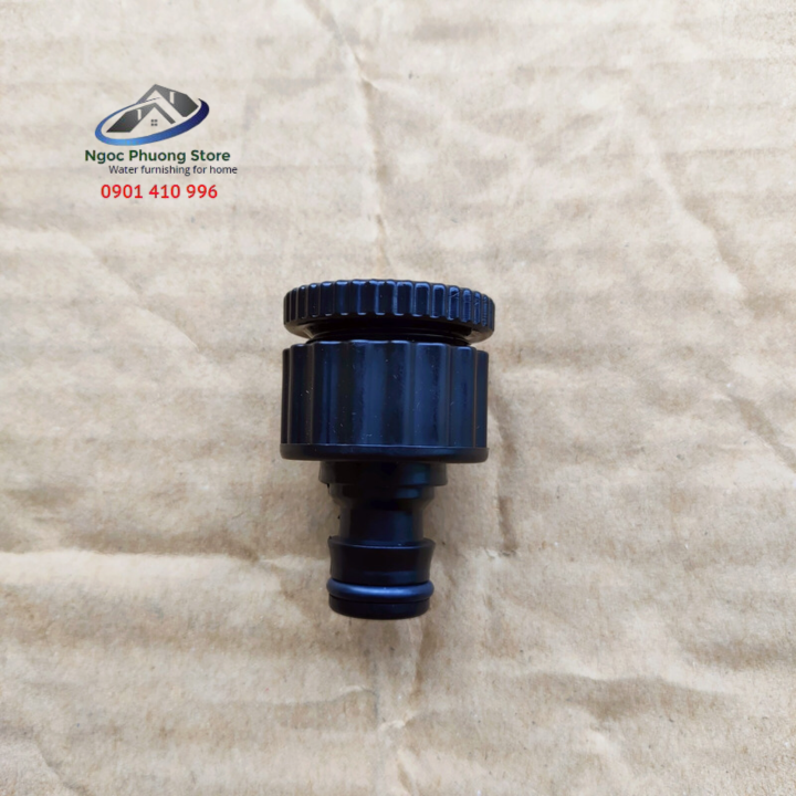 Cút nối nhanh dương W3084 AQUAMATE ĐÀI LOAN, đầu còn lại nối vòi nước ren ngoài 21mm hoặc 27mm