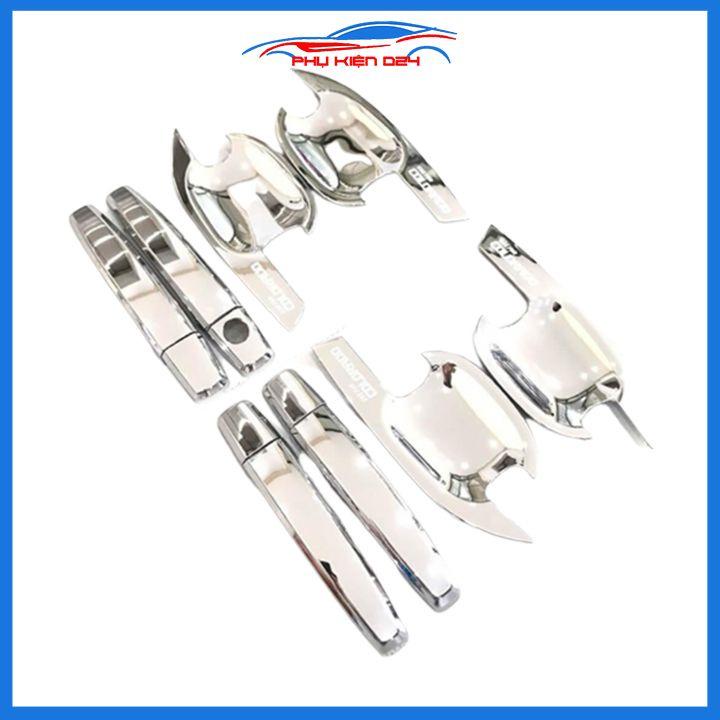 Ốp tay hõm nhựa đen, mạ crom Colorado 2016-2017-2018-2019-2020 sáng bóng chống trầy bảo vệ cửa xe ô tô