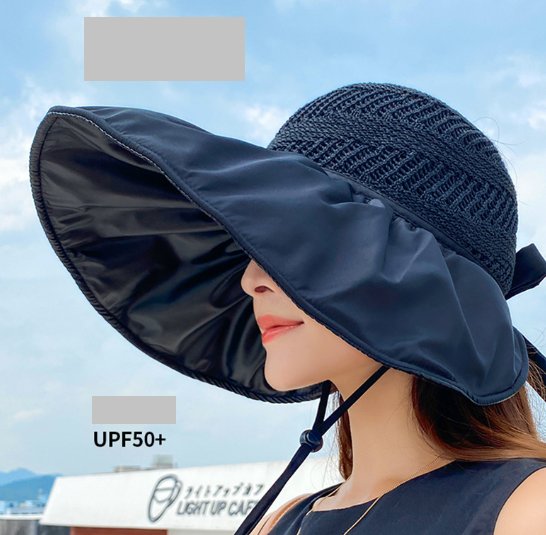 Mũ rộng vành chống nắng chống tia uv thắt nơ thời trang mới, nón chống nắng nữ tạo kiểu