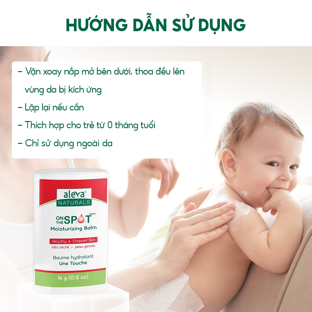 Sáp lăn làm dịu vết côn trùng đốt, vết bầm thâm, giảm ngứa hiệu quả Aleva Naturals (14g)