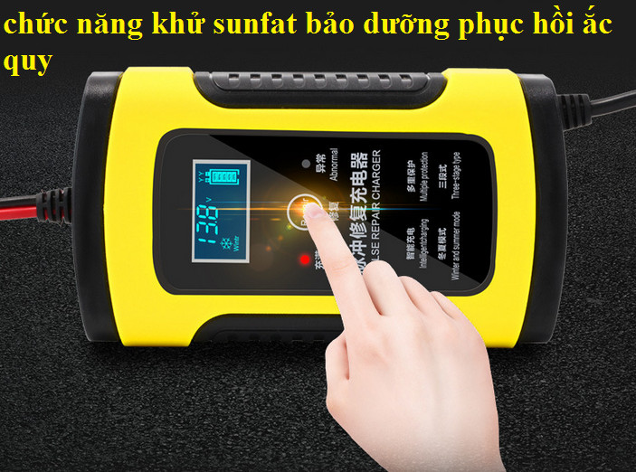 sạc bình acquy 12 v có chức năng khử sun phat thông minh tự ngắt khi đầy từ 4ah-100ah (AnhTCzyx)