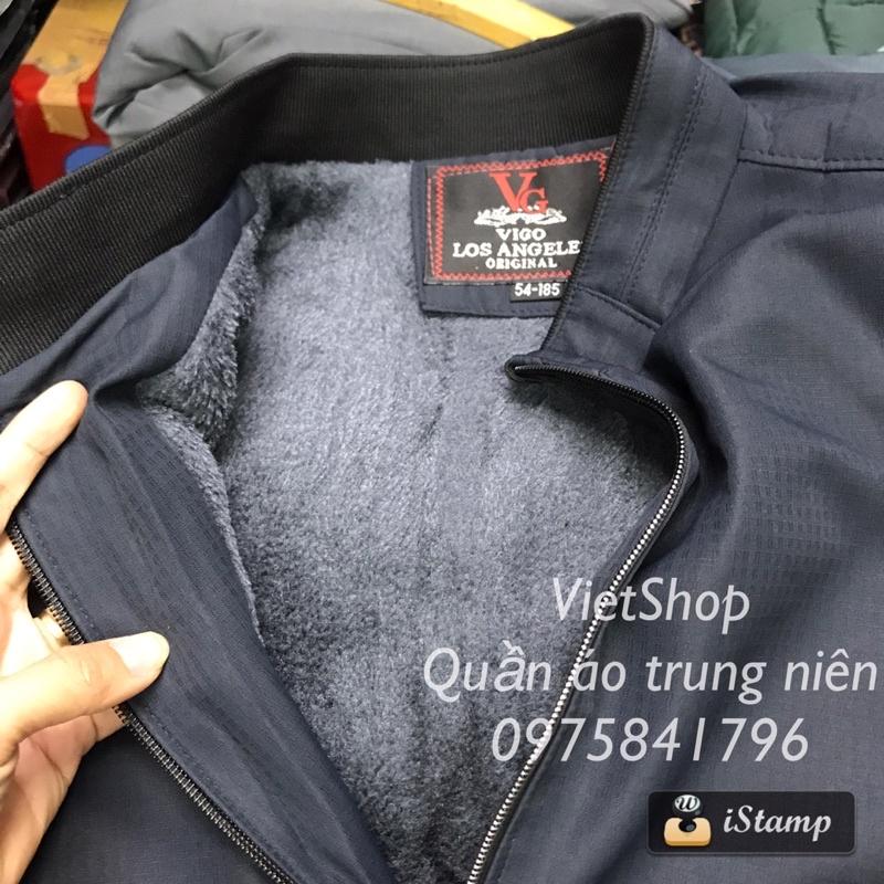 Áo khoác nam trung niên lót lông dày dặn ấm áp+ẢNH THẬT