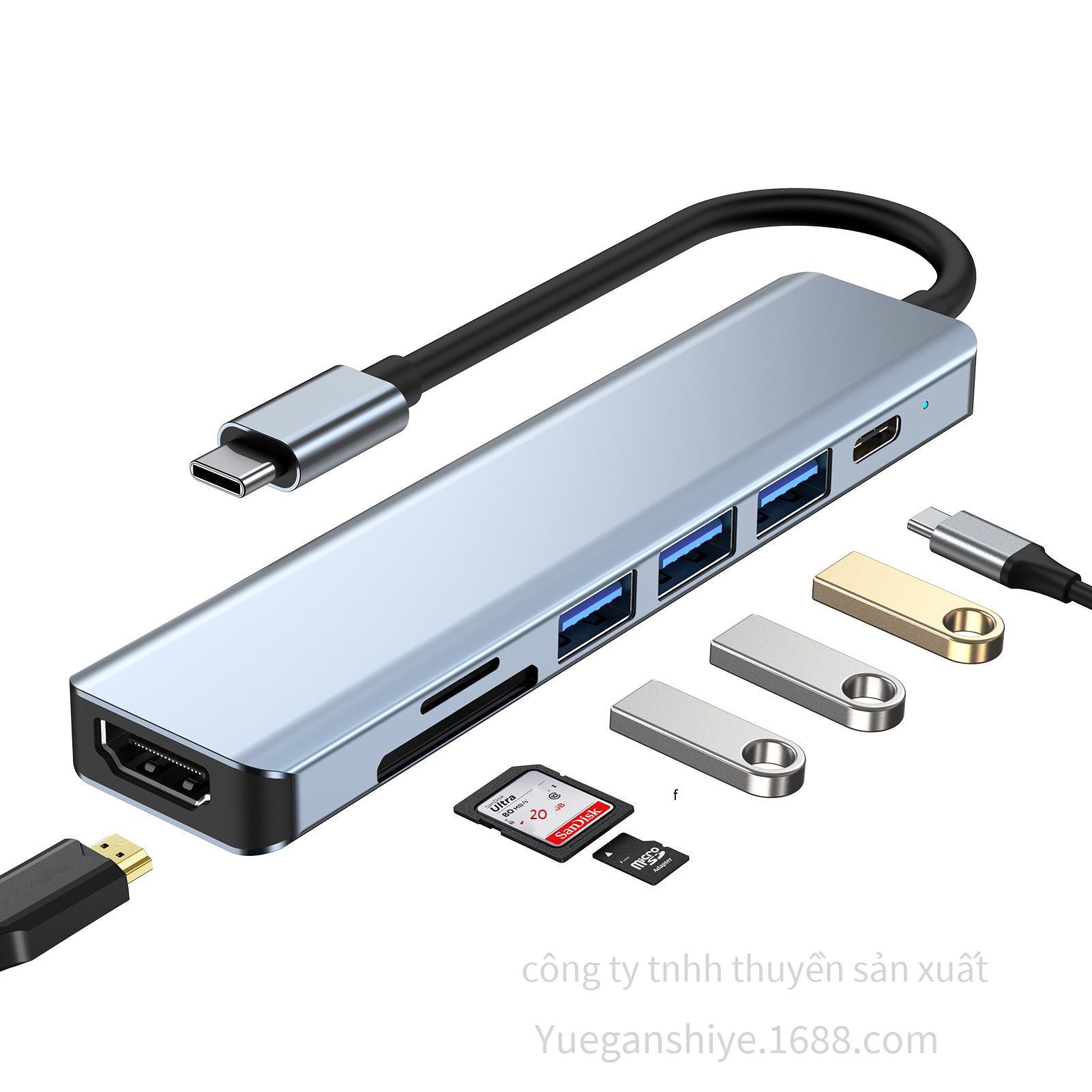 Khuyến mại đặc biệt đế cắm usb hub 3.0 đầu đọc thẻ laptop đế cắm mở rộng chuyển đổi điện thoại di động