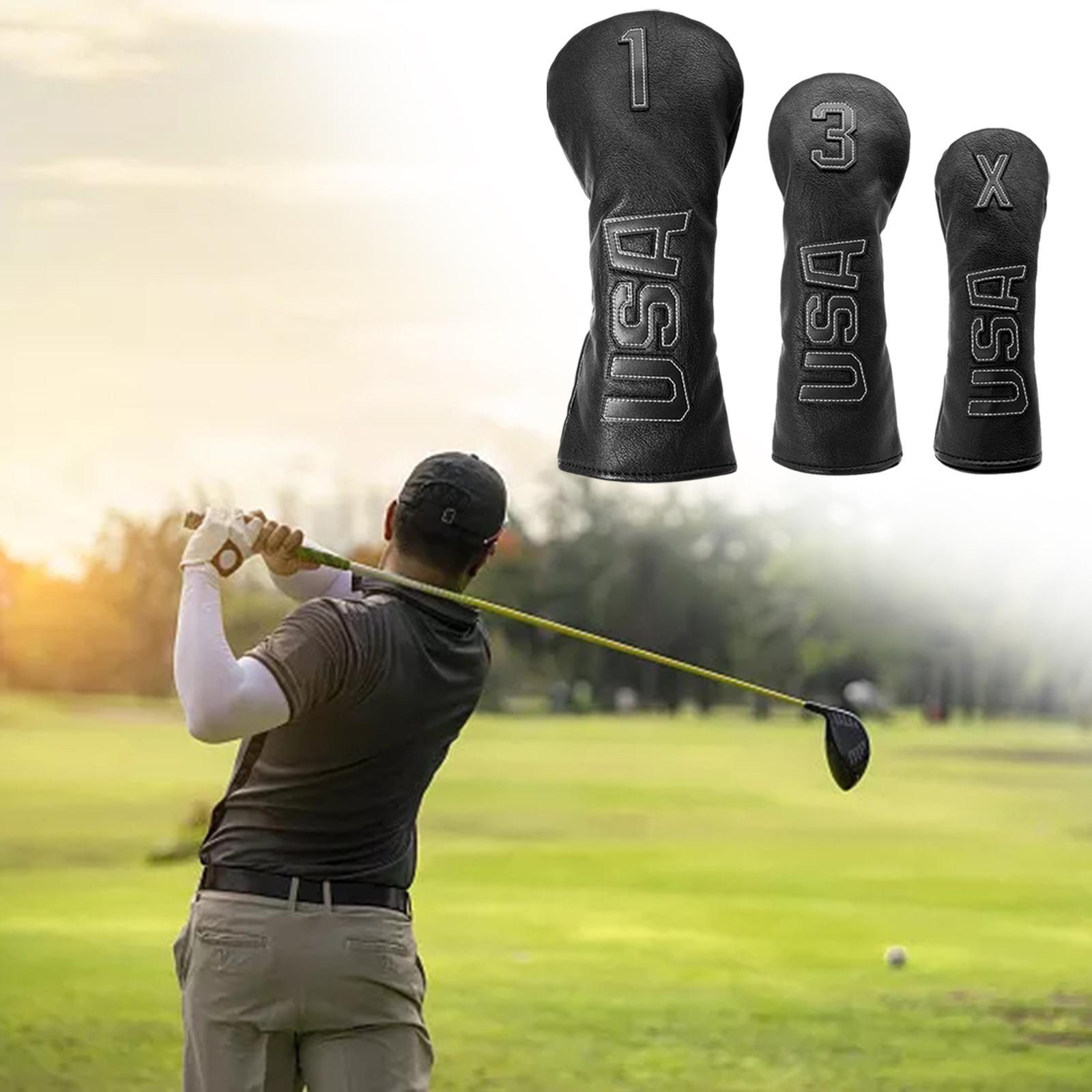 PU Golf Head Cover for Fairway Woods Protector Case Club Headcover