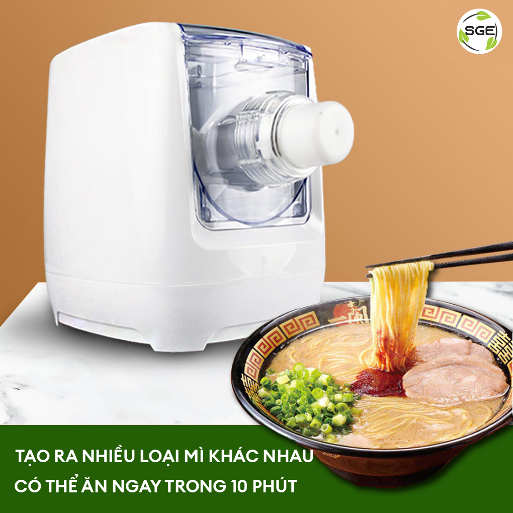 Máy Làm Mì Pasta Maker Thế Hệ Mới Nhất. Làm Được Mọi Loại Sợi Theo Yêu Cầu Với 9 Đầu Tặng Kèm. Hàng Nhập Khẩu Cao Cấp Chính Hãng SGE Thailand