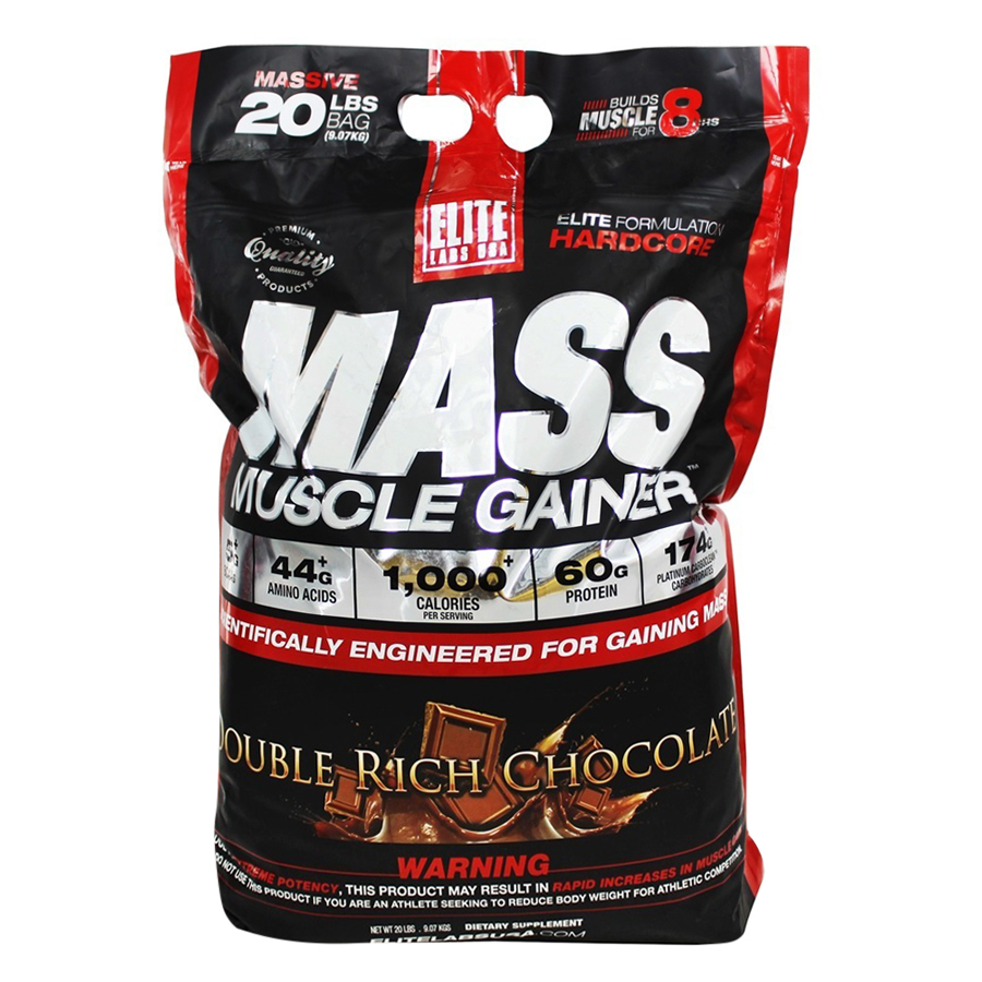 Sữa Tăng Cân Vị Chocolate Mass Muscle Gainer Vị  Elite Labs SMEL103 (9.09kg)