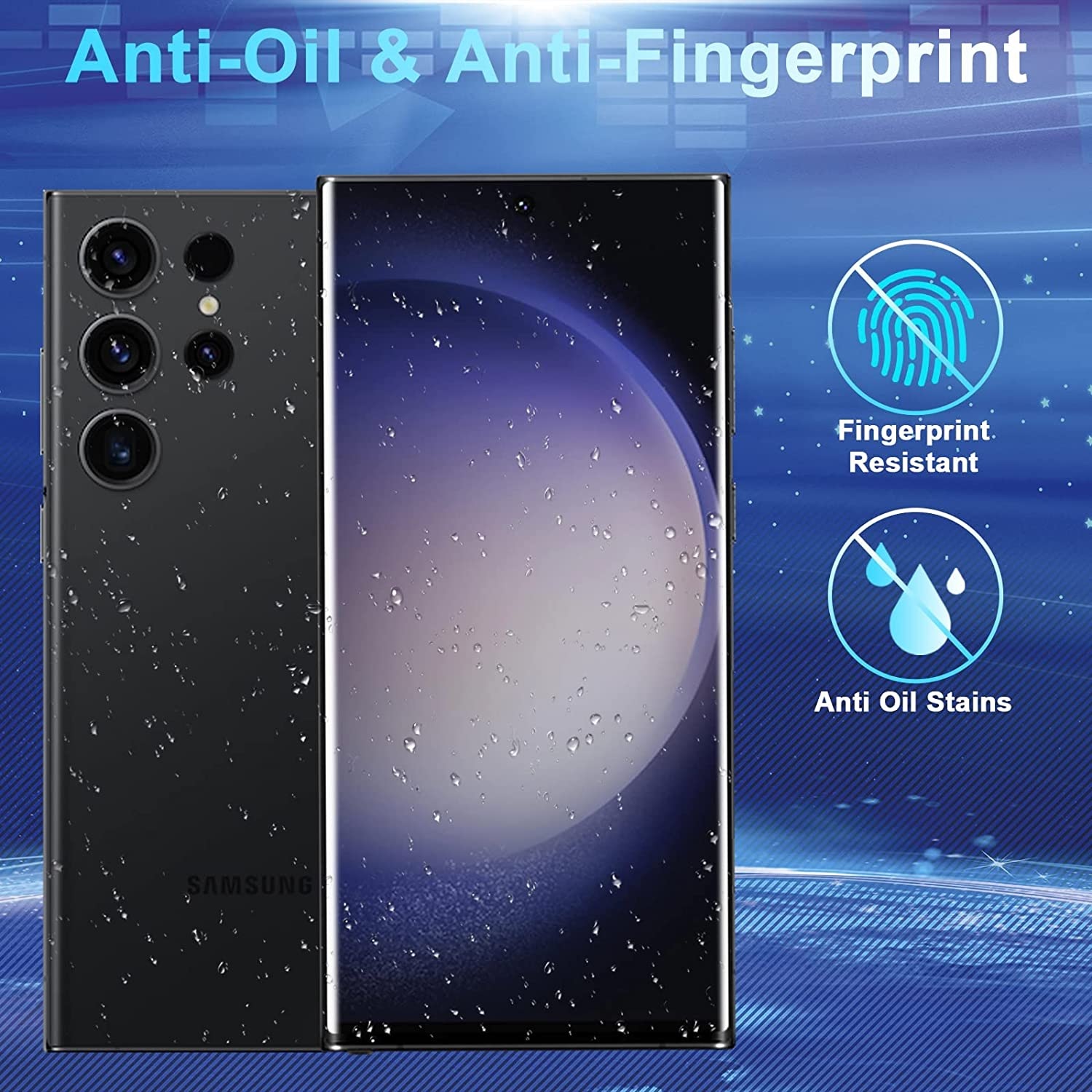 Miếng dán kính cường lực 3D cho Samsung Galaxy S23 / Galaxy S23 Ultra / Galaxy S23 Plus / Galaxy S23+ hiệu Kuzoom Protective Glass - mỏng 0.3mm, vát cạnh 2.5D, độ cứng 9H, viền cứng mỏng - Hàng nhập khẩu