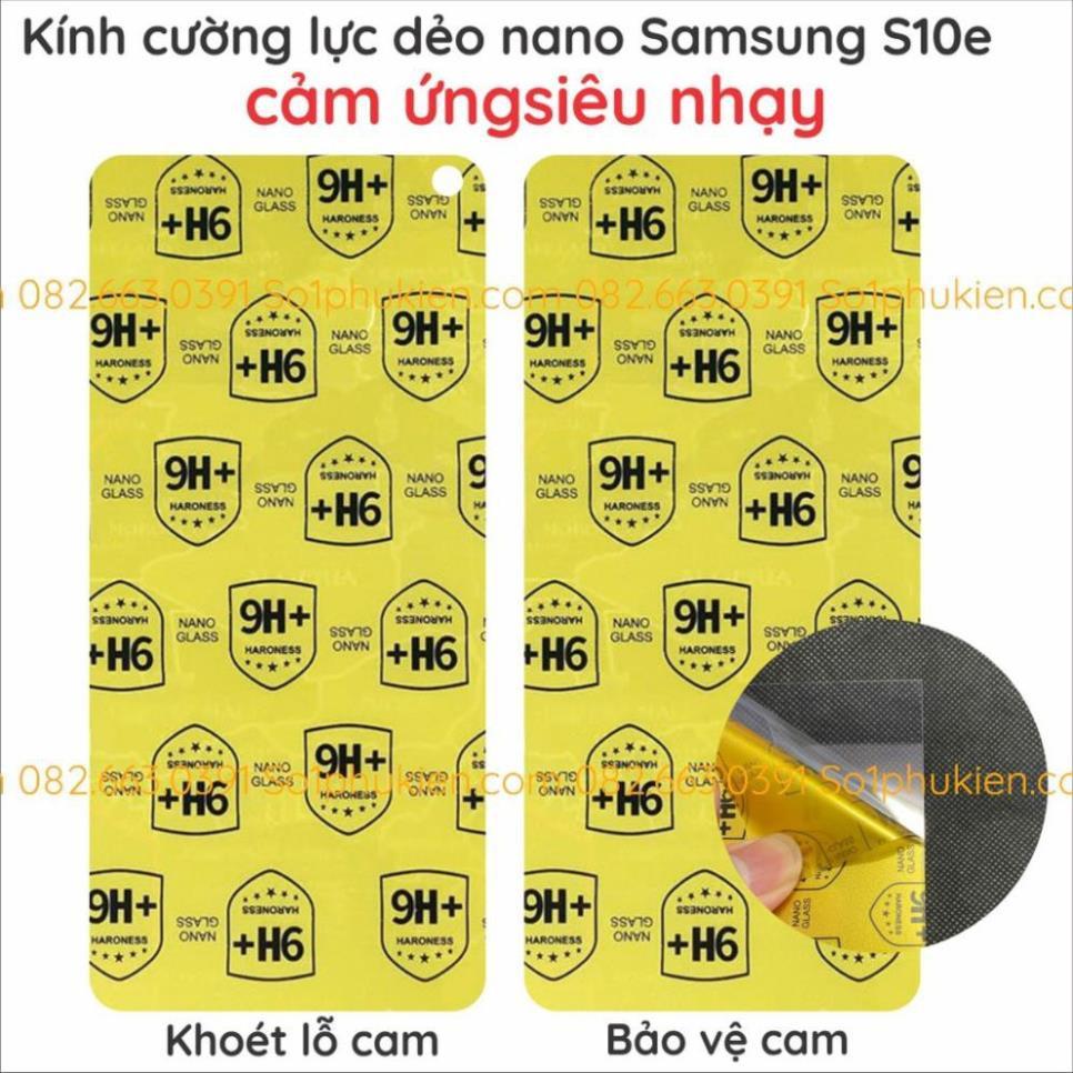 Kính cường lực dẻo nano cho Samsung s10e siêu bền, cảm ứng nhạy