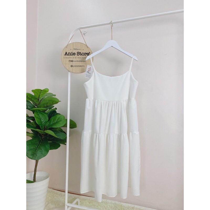 Đầm Maxi Trắng Nữ Dáng Dài Siêu Xinh Váy Hai Dây Nữ Dáng Xòe So Hot