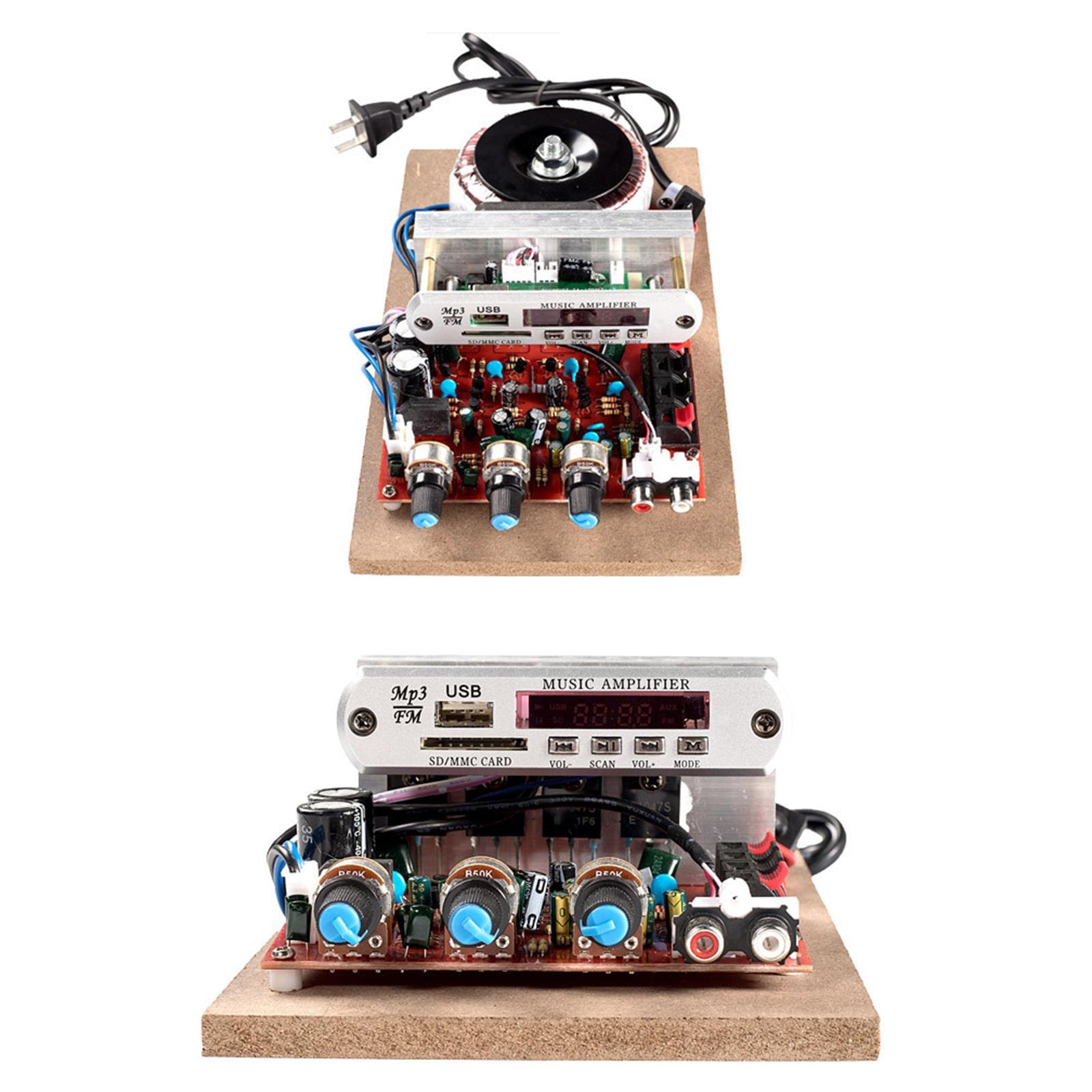 F06 Power Amplifier Board BT 5.0 HiFi Stereo DIY Music Amp 220V Volume Knob