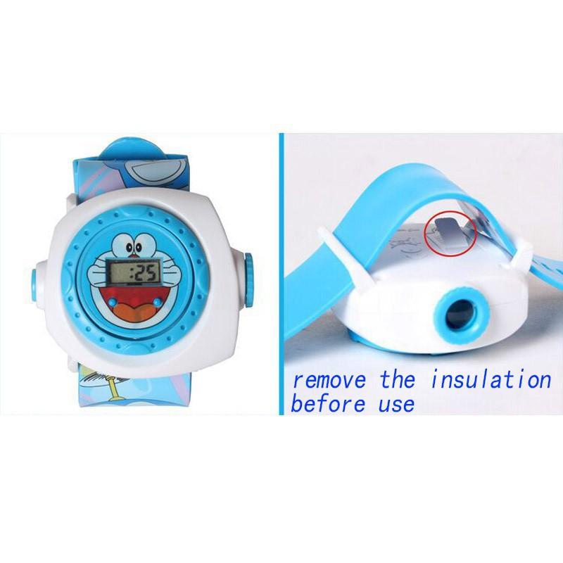 Đồng hồ kèm đèn led chiếu sáng 3D hình Hello Kitty / Doraemon 12 mẫu hình