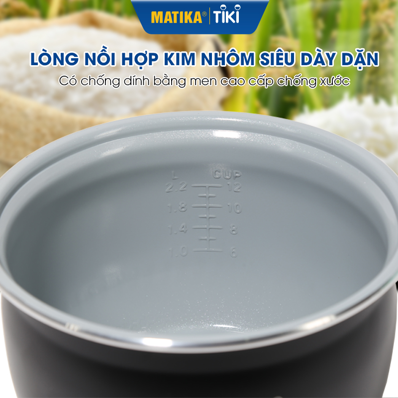 Nồi Cơm Điện MATIKA 2.2L MTK-RC2295 - Hàng chính hãng