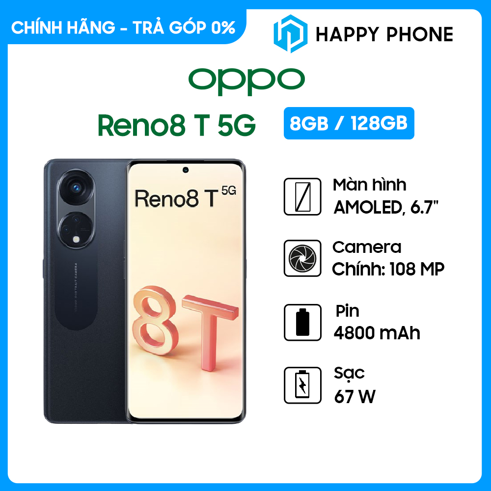 Điện thoại OPPO Reno8 T 5G  - Hàng Chính Hãng