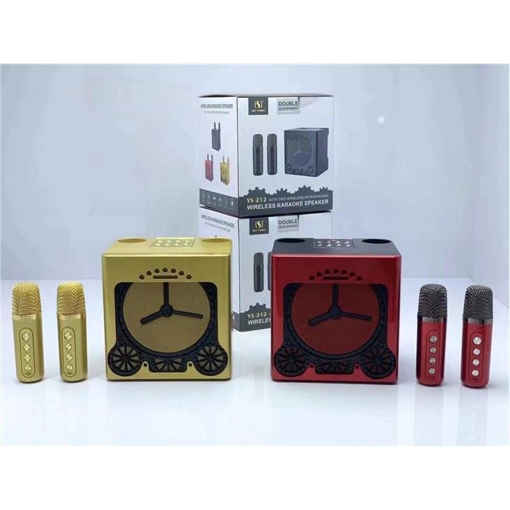 Loa bluetooth karaoke Su-Yosd YS-212 - Tặng kèm 2 micro không dây - Hiệu ứng đổi giọng, điều chỉnh echo, reverb, effect