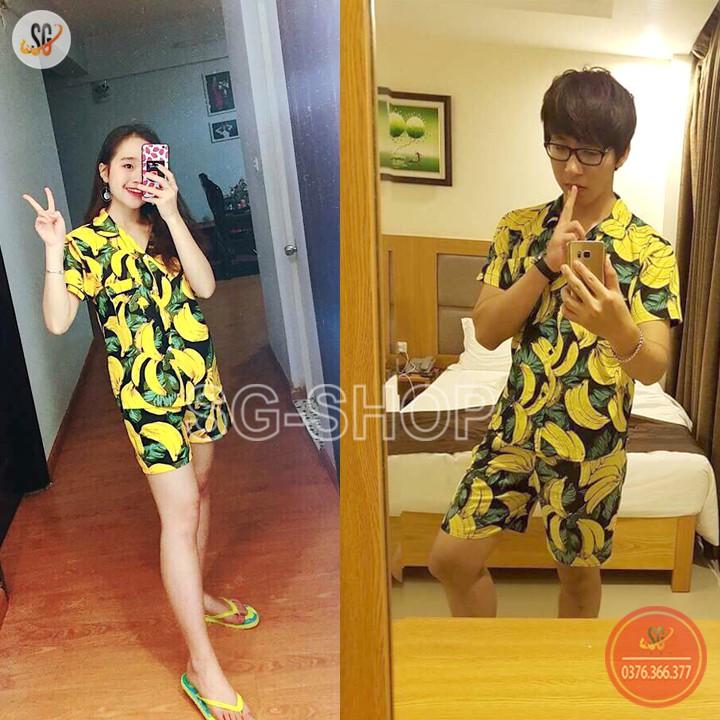 Đồ Trái Cây Đi Biển Cao Cấp - Nguyên Bộ Nam Nữ Trẻ Em - Chất Vải Kate Thái Mát Mẻ