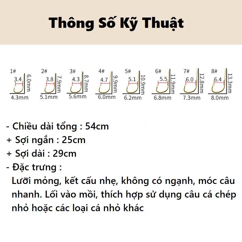 Thẻo Câu Đài Hộp 10 Chiếc Lưỡi Câu Cá Đôi Buộc Sẵn Sắc Bén Và Tải Trọng Tốt Chuyên Câu Đài LCC06 - Sanami Fishing