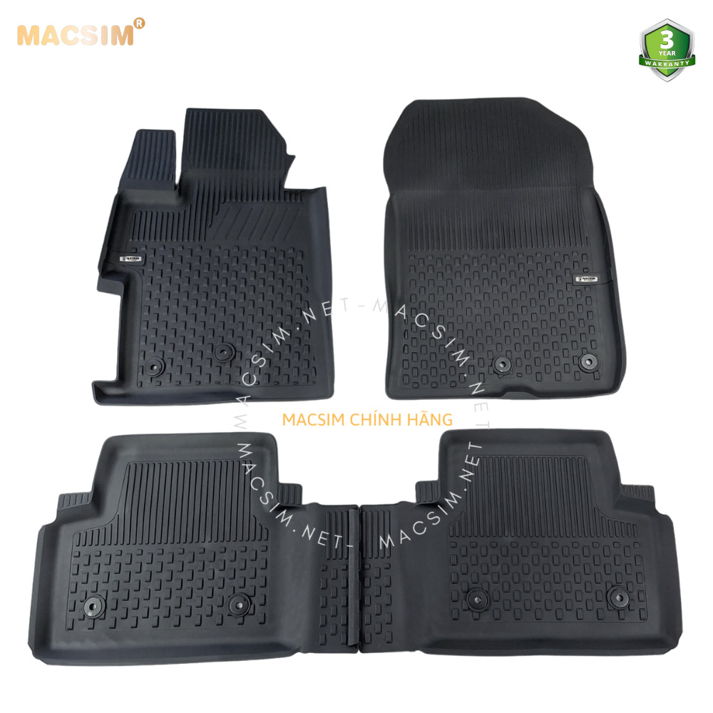 #Civic,Thảm lót sàn ô tô nhựa TPE Silicon Honda Civic 2006- 2012 Black, Beige Nhãn hiệu Macsim