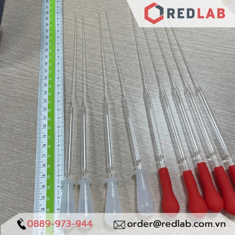 Combo Pipet Paster Thủy Tinh 15cm và Quả bóp Cao su / Silicon