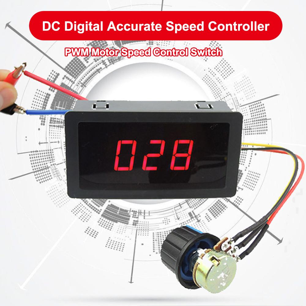 Direct-Current Speed Controller 24V Digital dc Motor Speed Regulator PWM Stepless Speed Control Switch