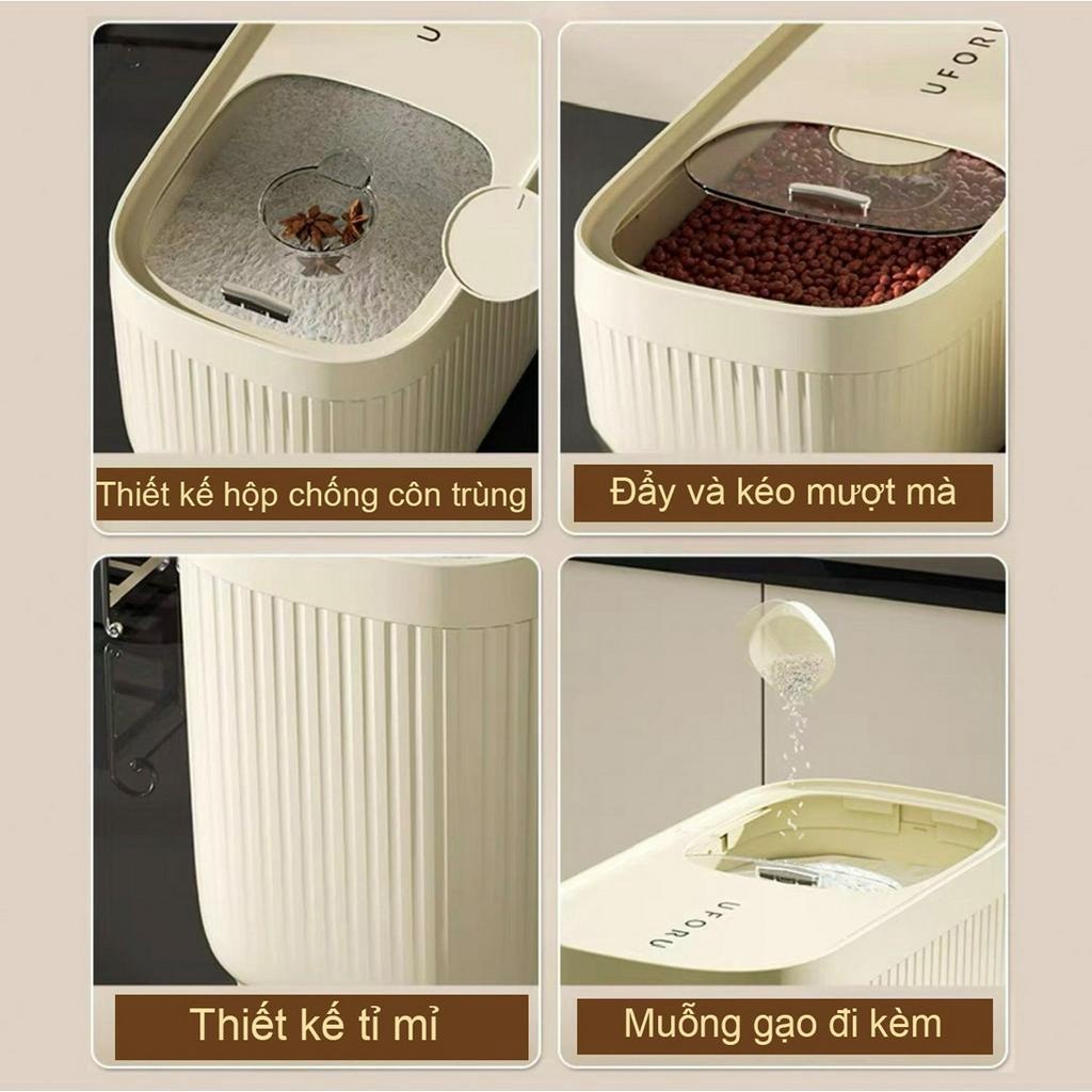 Thùng đựng gạo Sothing Youpin size 5kg-10kg-15kg chống ẩm mốc côn trùng, đựng đồ khô- Hàng chính hãng