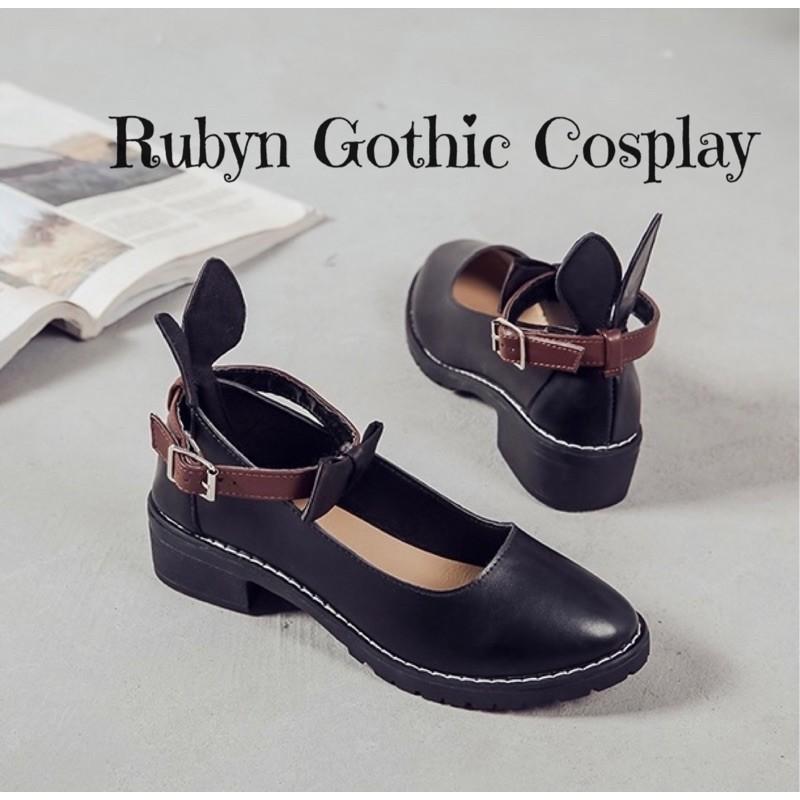 Giày Búp Bê Lolita Nơ Thỏ phong cách cosplay ( Size 35 - 39 )