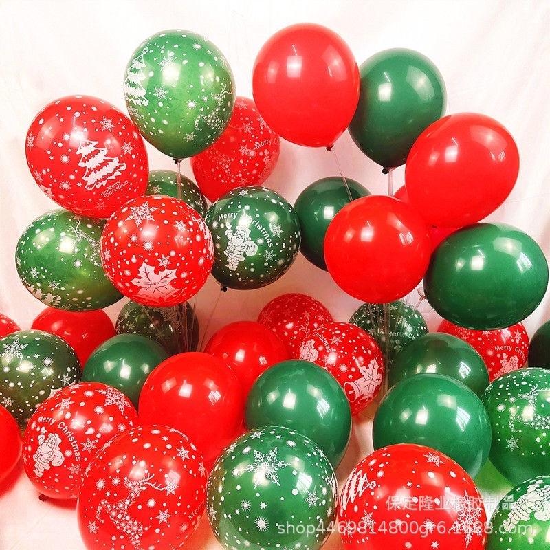 Combo 20-50-100 quả bóng bay Giáng sinh trang trí Noel