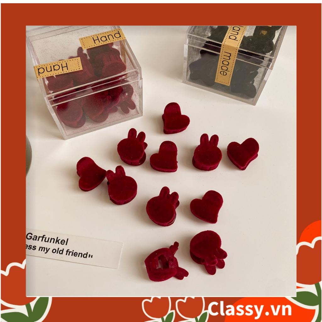 Bộ 10 chiếc Phụ kiện Kẹp tóc trái tim và thỏ nhỏ Kẹp tóc mái Classy , giả tóc tết hai bên mái nhỏ xinh nữ tính PK914
