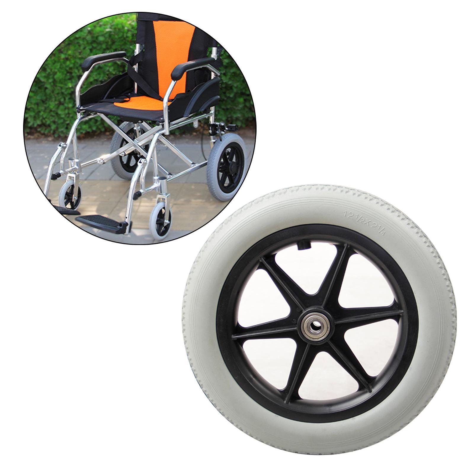 2x 12inch Wheelchair Replacement Rear Wheel for Wheelchairs Accessories