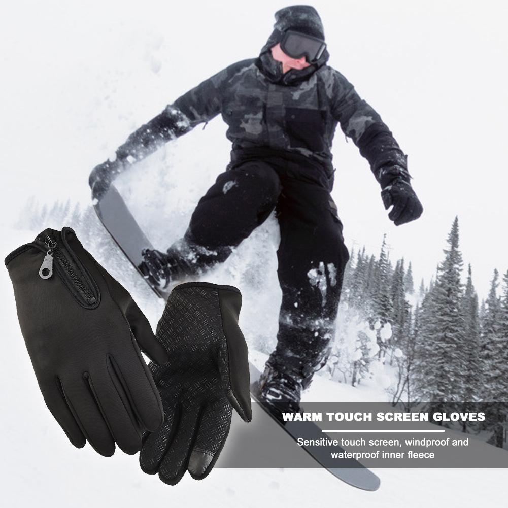 Mùa đông mùa đông đàn ông Găng tay ngoài trời thể thao Găng tay xe đạp Windproof Windproo Color: Black Size: XL