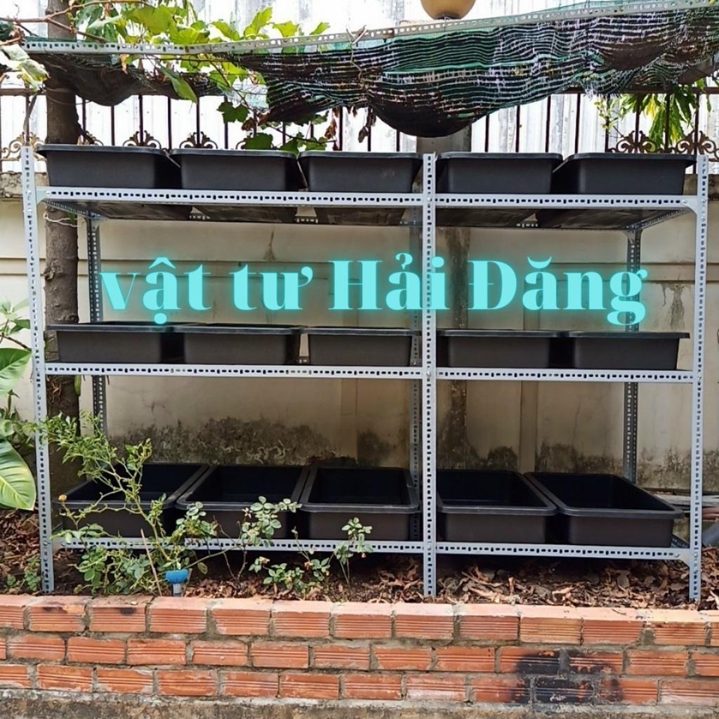 Khung kệ trồng rau 2 tầng sắt v lỗ,kệ trồng rau