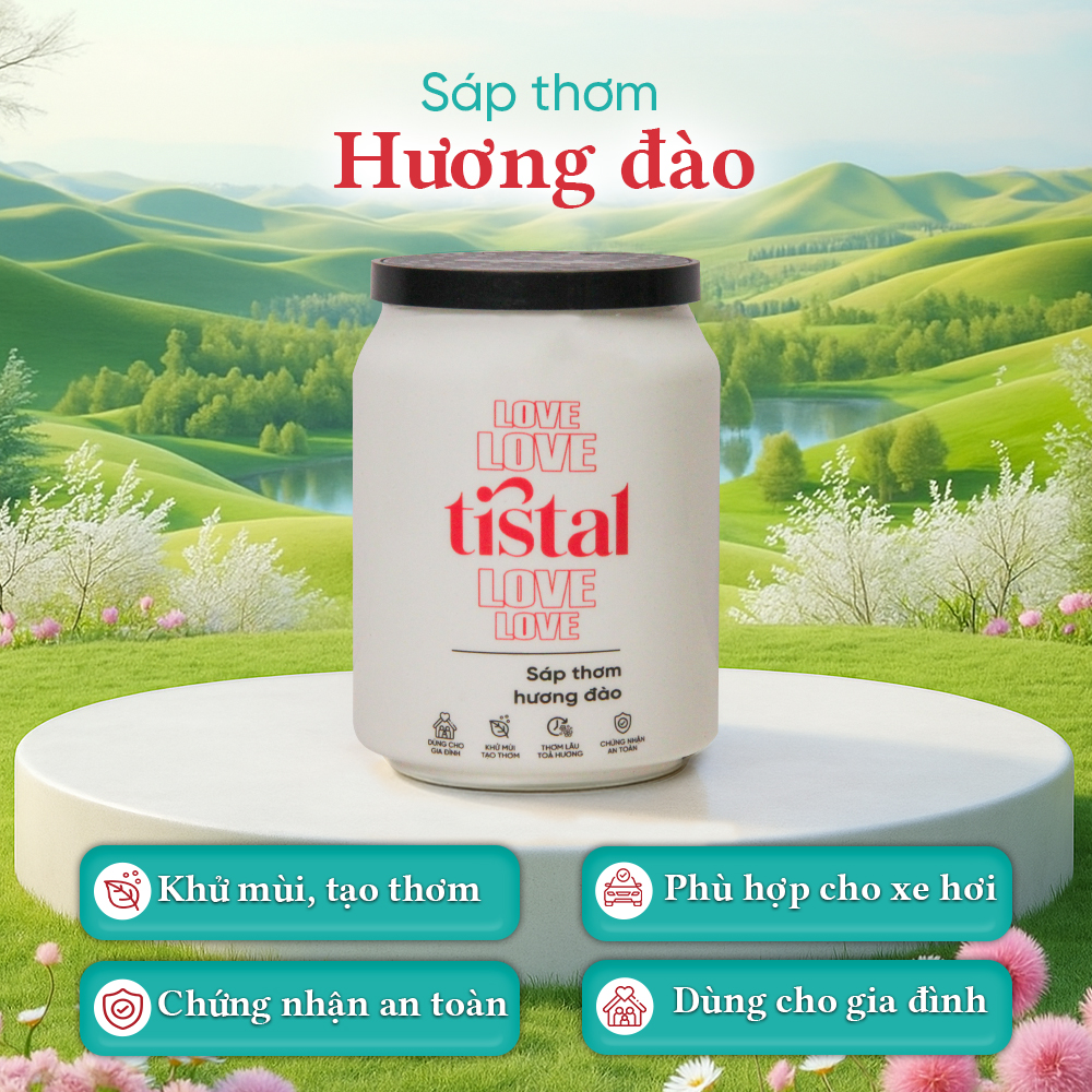 Tistal Sáp Thơm Ô tô Khử Mùi, Thơm Lâu, Thiết Kế Sang Trọng