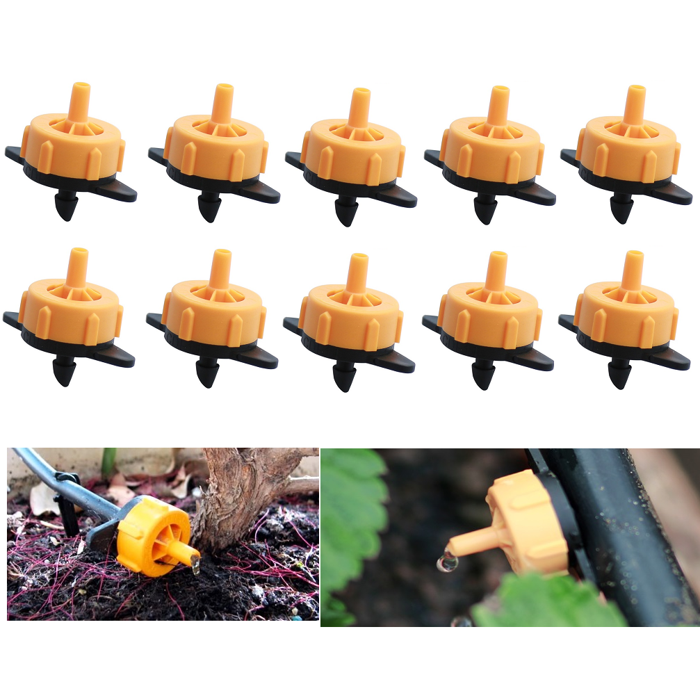 10 đầu tưới nhỏ giọt bù áp 2lít màu vàng tưới gốc