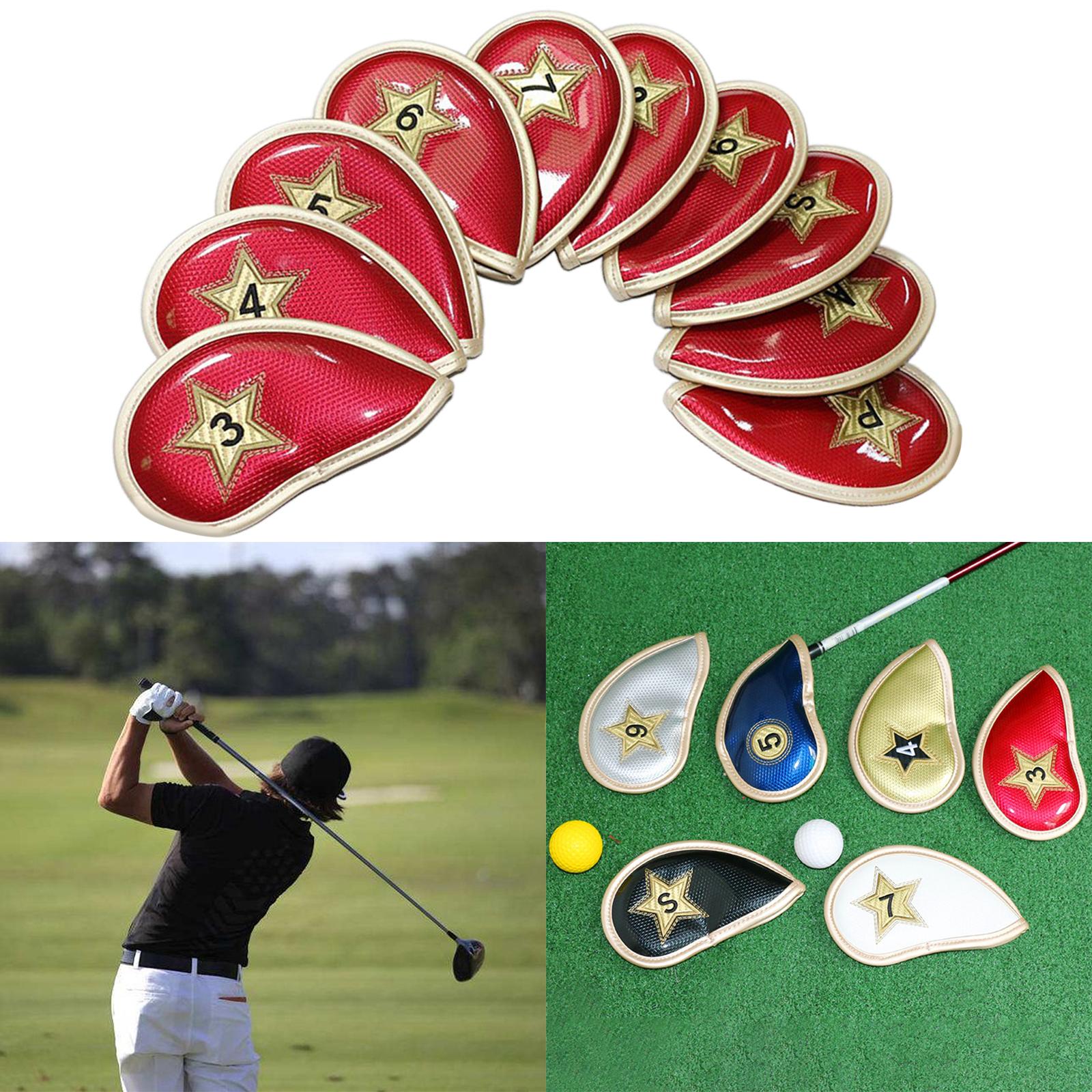 10x Golf Club Iron Head Cover Protection Headcover