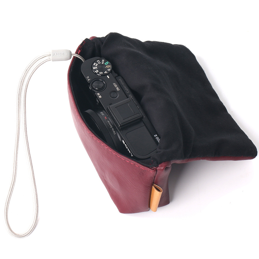 Túi đựng máy ảnh loại nhỏ chất liệu da PU dành cho dòng kĩ thuật số