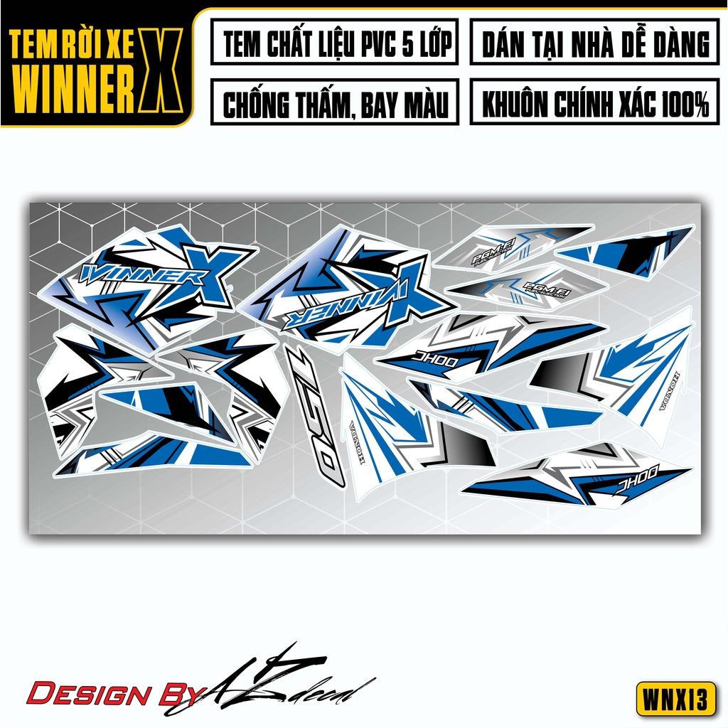 Tem Rời Dán Xe Winner X Chủ Đề DOHC 3D | WNX13 | Decal Chế Xe Máy Chất Liệu PVC Chống Nước, Chống Bay Màu