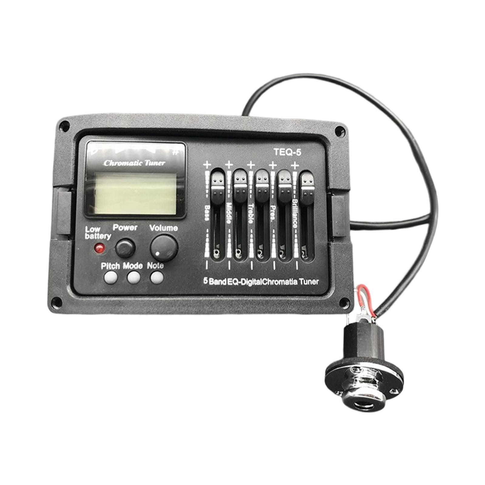 Digital 5 Band Chromatic Tuner Acoustic Guitar Amplifier