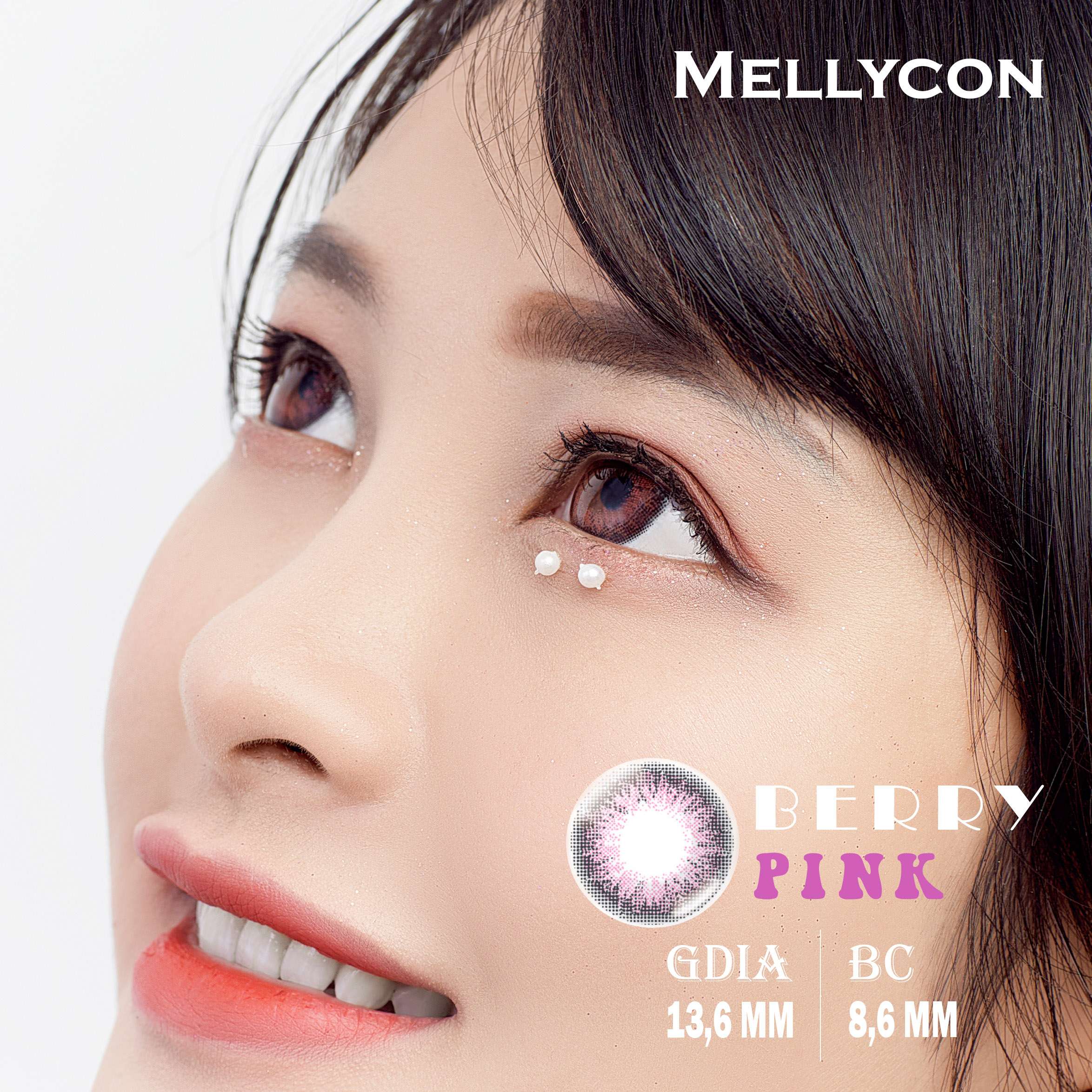 Kính áp tròng màu 1 tháng Mellycon -  Berry Pink