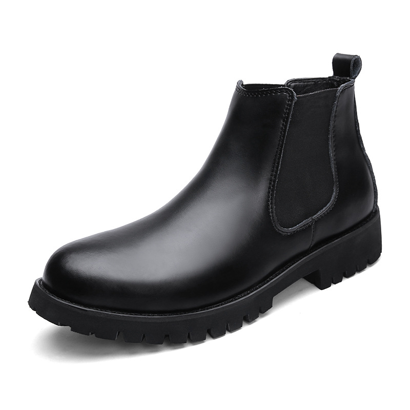 Giày chelsea boots da thật, giày bốt cổ cao big size cỡ lớn cho nam chân to. Large size men’s leather boots, chelsea boots for big feet - BT187