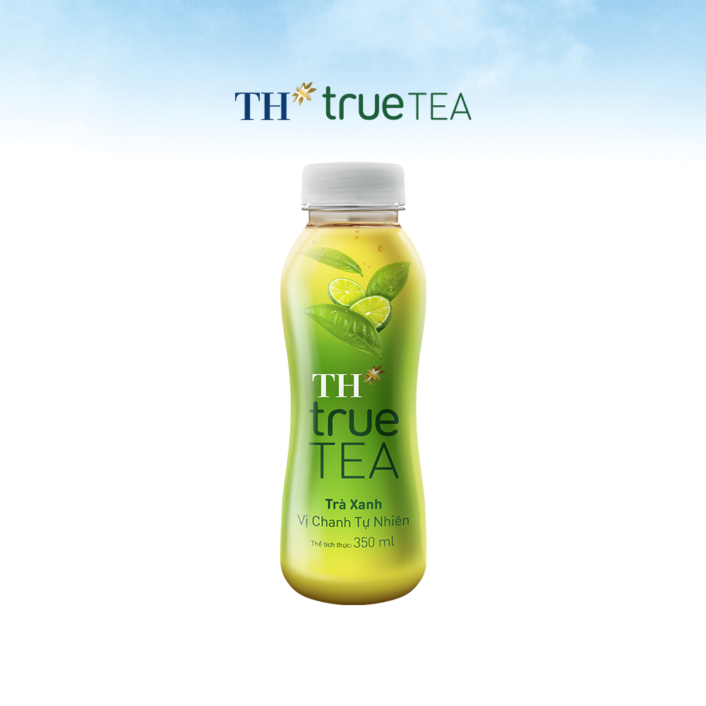Thùng 24 chai trà xanh vị chanh tự nhiên TH True Tea 350ml (350ml x 24)