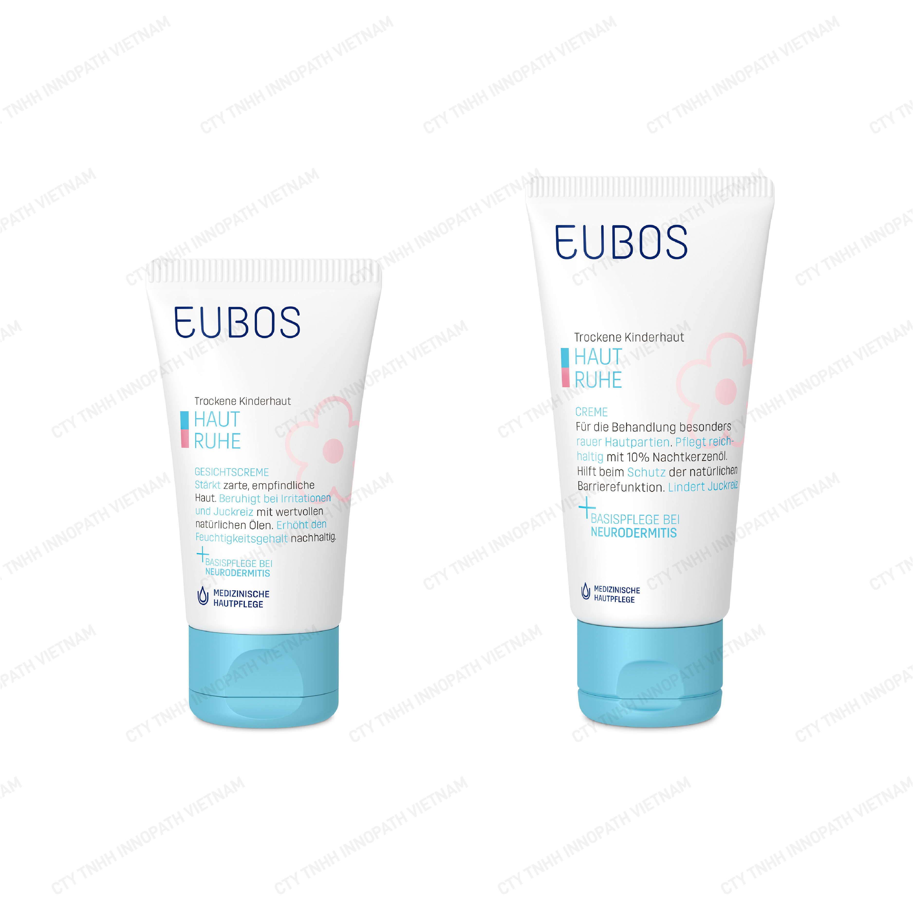 [DATE 04/2024] COMBO Kem chàm sữa da mặt trẻ em EUBOS HAUT RUHE FACE CREAM 30ml &amp; Kem dưỡng da trẻ em ngừa chàm sữa EUBOS HAUT RUHE CREAM 50ml